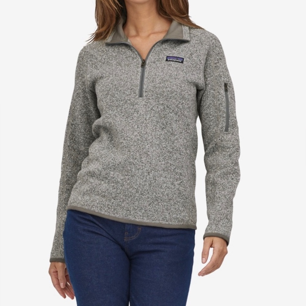 Patagonia Women’s Size Medium Better Sweater 1/4- Zip Grey Excellent Condition